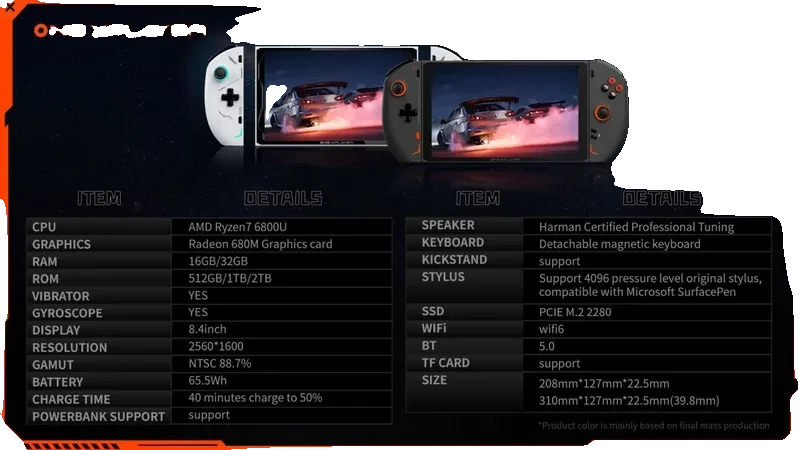 OneXPlayer Apex gaming handheld